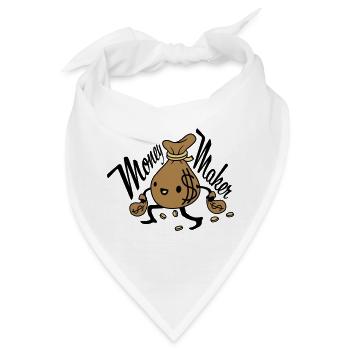 Money Maker lebendiger Geldsack - Bandana - Weiß - Vorne