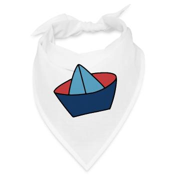 Matrosenmütze in maritimen Farben - Bandana - Weiß - Vorne