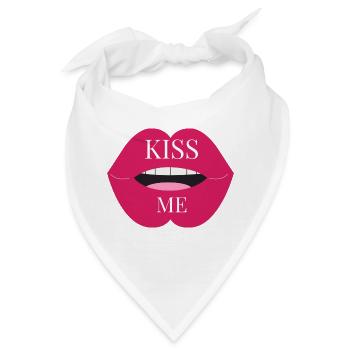I love clothes /Kiss me - Bandana - Weiß - Vorne