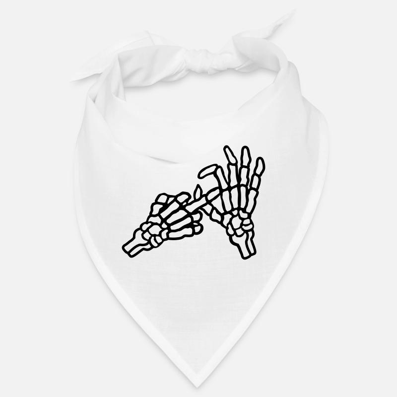 Middle Finger Hole Gesture Skeleton Bandana