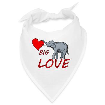 Big Love Elephant - Bandana - Weiß - Vorne