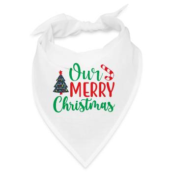 Unser frohes Weihnachtsfest - Weihnachtshumor - Bandana - Weiß - Vorne