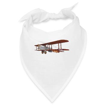 Doppeldecker Flugzeug von 1915 - Bandana - Weiß - Vorne