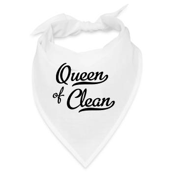 Queen of Clean - Bandana - Weiß - Vorne