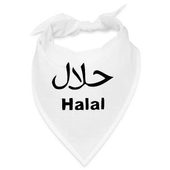 Halal - Religion - Islam - Bandana - Weiß - Vorne