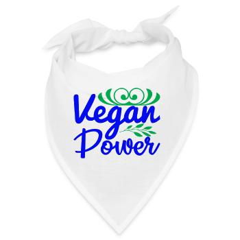 Vegan Power - Bandana - Weiß - Vorne