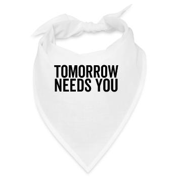 Morgen braucht Sie - Bandana - Weiß - Vorne