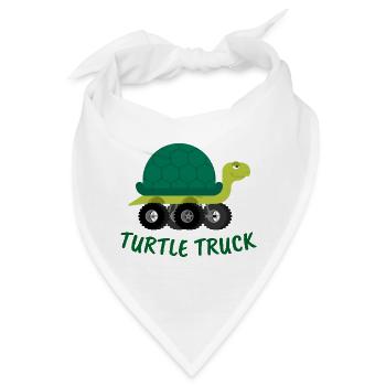 Schildkröte, Schildkröte, Schildkröten-LKW - Bandana - Weiß - Vorne