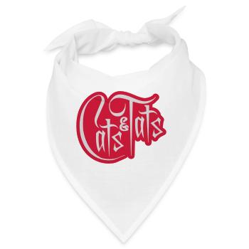 cats and tats Zitat - Bandana - Weiß - Vorne