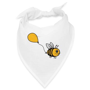Glückliche Luftballon Biene Comic - Bandana - Weiß - Vorne