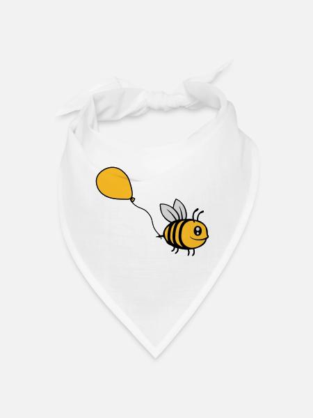 Happy Balloon Bee Comic - Bandana - white - Front