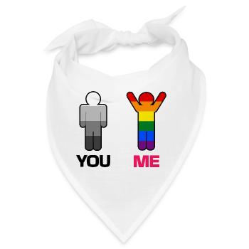 Gleichgeschlechtliche Partnerschaft Lgbt Homo Gay - Bandana - Weiß - Vorne
