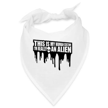 human costume alien Zitat - Bandana - Weiß - Vorne