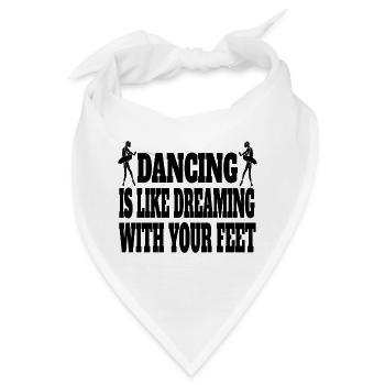 Tänzerin Ballerina Geschenk Tanzkurs Tanz Ballett - Bandana - Weiß - Vorne