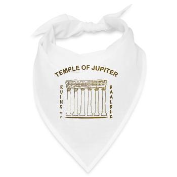 Libanon, Jupiter Säulen, Weltkulturerbe Baalbek - Bandana - Weiß - Vorne