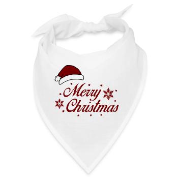 Merry Christmas - Bandana - Weiß - Vorne