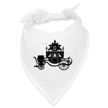 Silhouette der Kutsche der Krönung Karls X. - Bandana - Weiß - Vorne