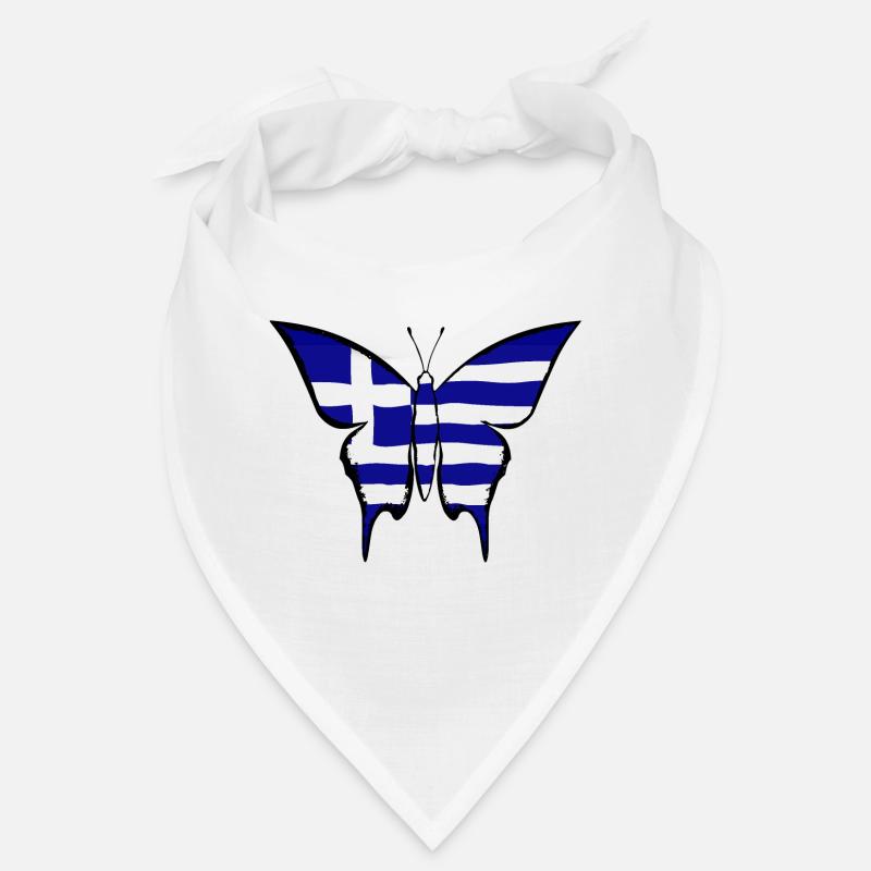 Drapeau de la Grèce papillon Bandana