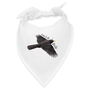 Flügelrand der Amsel - Bandana - Weiß - Vorne