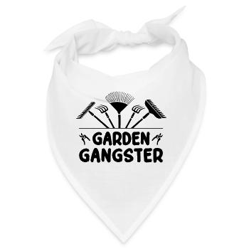 Garden Gangster Graphic Gardener Hogriculture Gard - Bandana - Weiß - Vorne