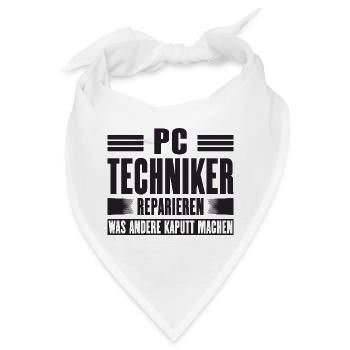 Servicetechniker Support Lösung Spruch Service PC - Bandana - Weiß - Vorne