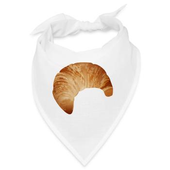 Der beliebte Croissant in warmen Farbtönen - Bandana - Weiß - Vorne
