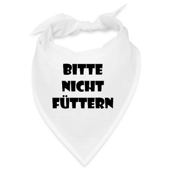 Nicht Füttern - Bandana - Weiß - Vorne