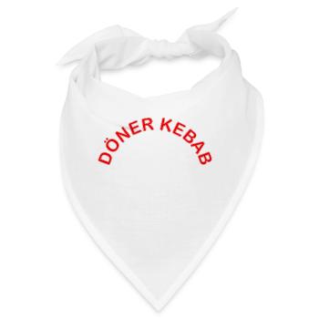 Döner Kebab Schriftzug - Bandana - Weiß - Vorne