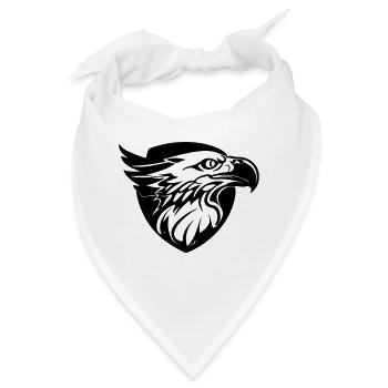 Adlerkopf im Profil - Bandana - Weiß - Vorne