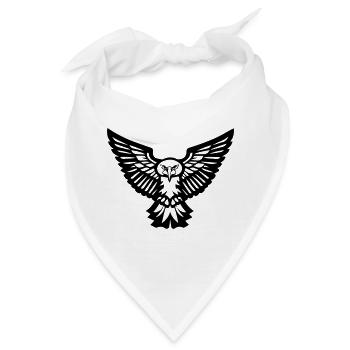 Vogeltyphibou oder fliegender Adler vorne - Bandana - Weiß - Vorne