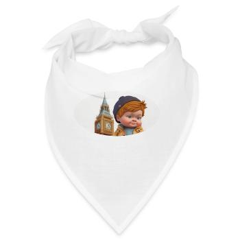 BIG BEN - Junge - SOUVENIR LONDON - Geschenkidee - Bandana - Weiß - Vorne