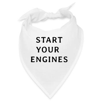 Start your engines - Bandana - Weiß - Vorne