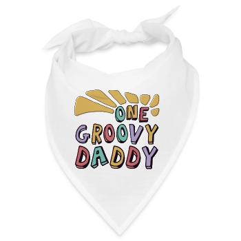 Ein grooviger Papa, Ein toller Papa - Bandana - Weiß - Vorne