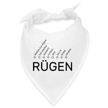 Rügen Haltepunkte - Bandana - Weiß - Vorne