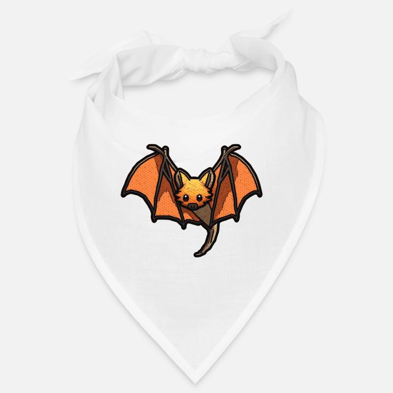 Flughund oder Fledermaus in schöner retro Grafik Bandana