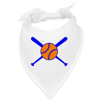 baseball sport logo 002 - Bandana - Weiß - Vorne