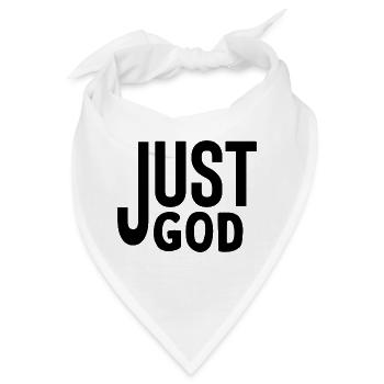 Just God - Bandana - Weiß - Vorne