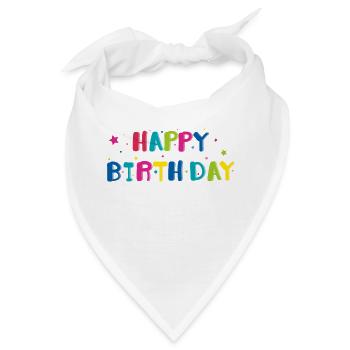 Herzlichen Glückwunsch zum Geburtstag Tippfehler - Bandana - Weiß - Vorne