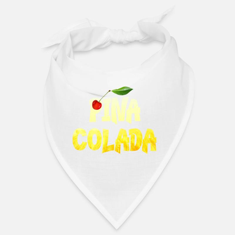 Pina Colada Pineapple Coconut Rum with Cherry - Bandana - white