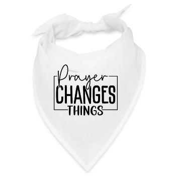 Prayer Changes Things - Bandana - Weiß - Vorne