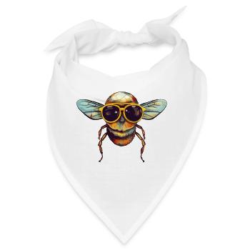 Mizi die Biene mit Brille - Bandana - Weiß - Vorne