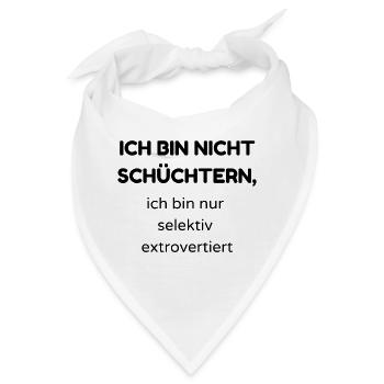 schüchtern - Bandana - Weiß - Vorne