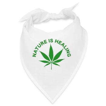 Nature is healing - Bandana - Weiß - Vorne