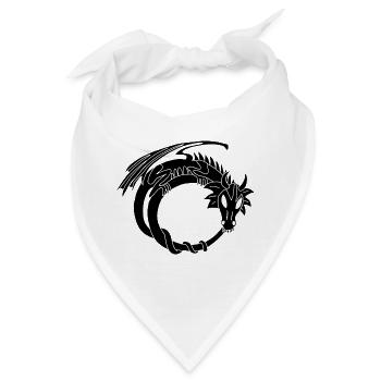 Der Ring des Schwarzen Drachen - Bandana - Weiß - Vorne