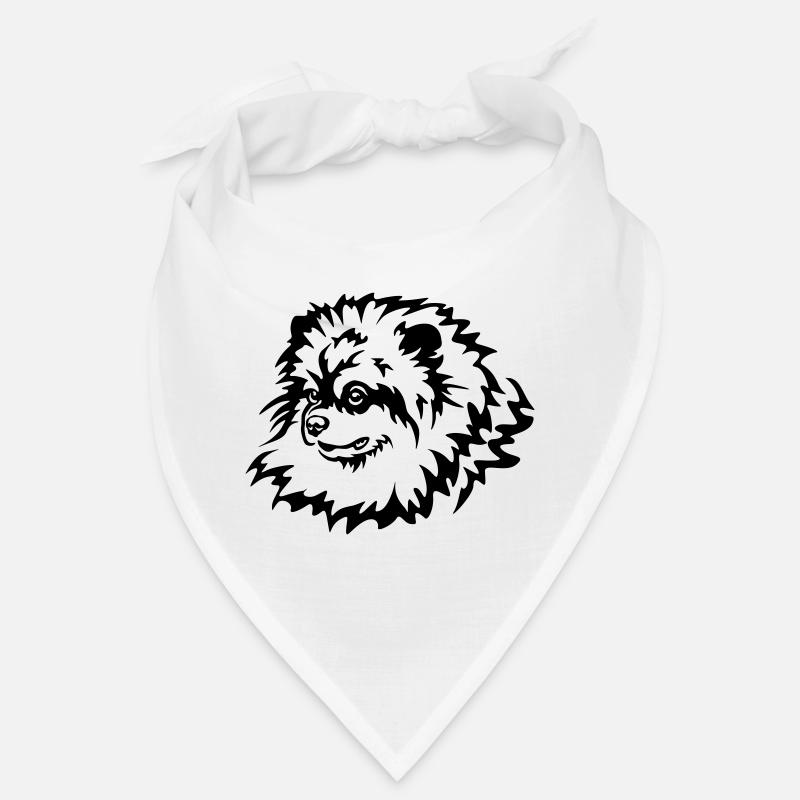 Zwergspitz Kopf Bandana
