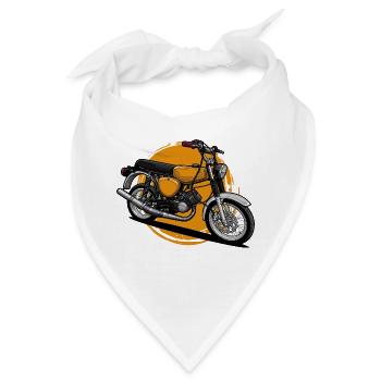 S51 (gelb) // Illustration - Bandana - Weiß - Vorne