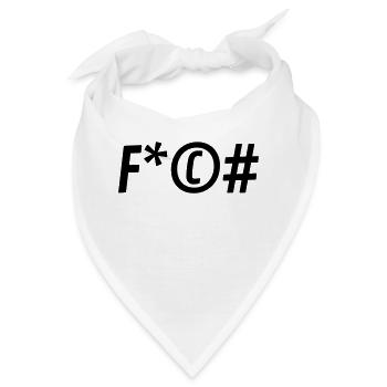 FCK Schriftzug - Bandana - Weiß - Vorne