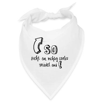 So sieht ein richtig cooles Mädel aus! - Bandana - Weiß - Vorne