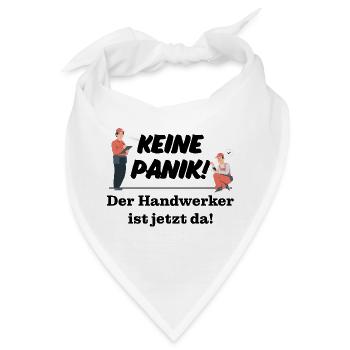 Keine Panik! Der Handwerker ist da! Technik, Azubi - Bandana - Weiß - Vorne