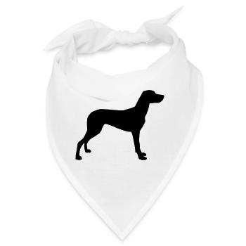 vizla schattenriss 1 - Bandana - Weiß - Vorne